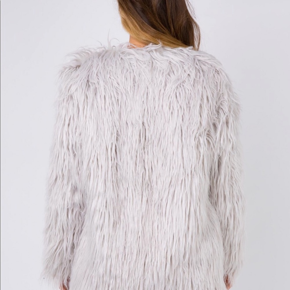 NWT PRINCESS POLLY THE NIGHT’S WATCH FAUX FUR COAT - Picture 4 of 6